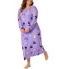 Agnes Orinda Women's Plus Size Crew Neck Long Sleeve Casual Maxi Nightgown - 4 of 4