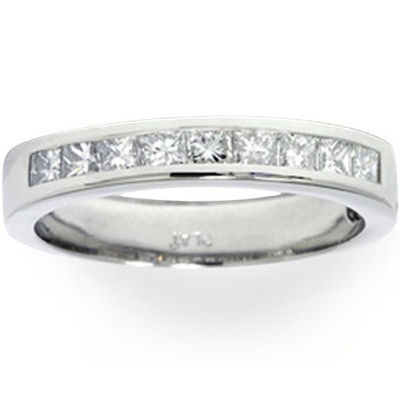 Pompeii3 950 Platinum 5/8ct Princess Cut Diamond Wedding Ring