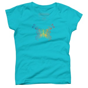Girl's Design By Humans Rainbow Butterly By AnnArtshock T-Shirt - 1 of 3