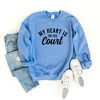 Simply Sage Market Women's Graphic Sweatshirt My Heart Is On The Court - 4 of 4