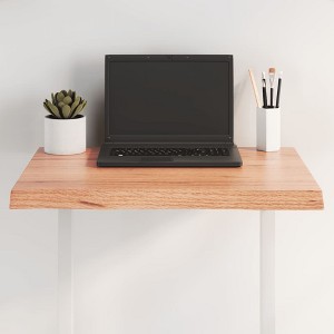 vidaXL Table Top Light Brown 23.6"x23.6"x(0.8"-1.6") Treated Solid Wood Live Edge - 1 of 4