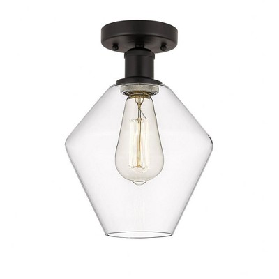 Cindyrella - 1 Light Semi-Flush Mount In Nautiical Style-11.25 Inches Tall and 8 Inches Wide