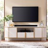 SinCiDo Luxury 70" Fluted TV Stand, Modern TV Console for TVs Up to 80 inches, Faux Marble Top & Curved Design - 2 of 4
