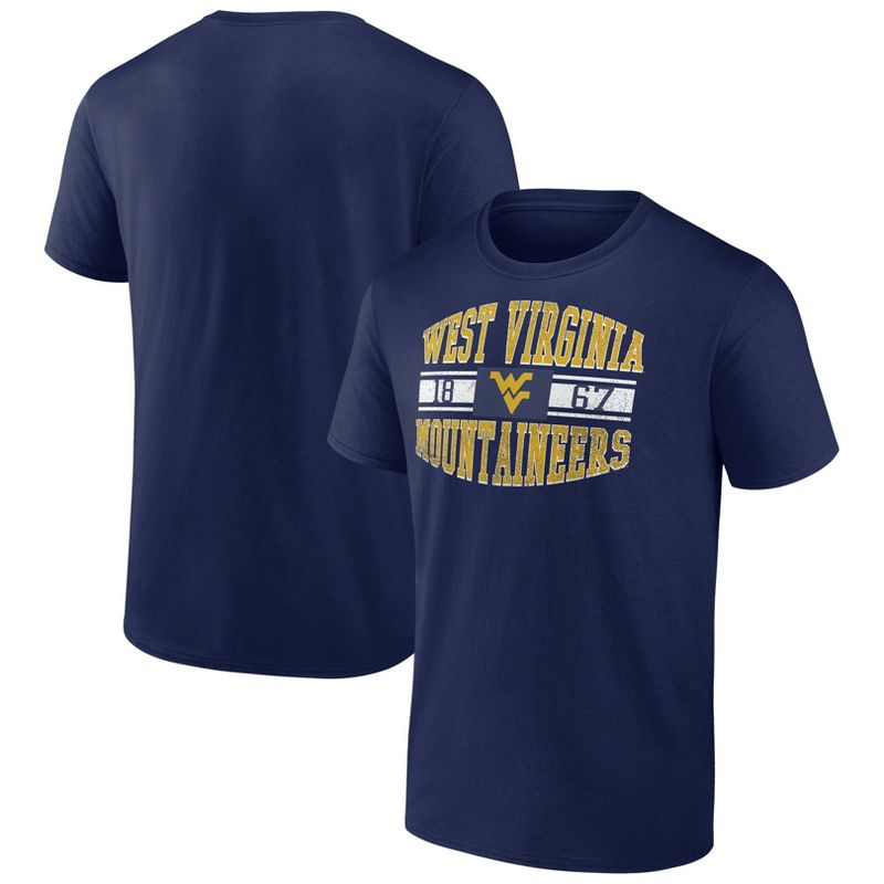 NCAA West Virginia Mountaineers Men&#39;s Cotton T-Shirt, 1 of 4
