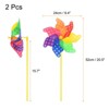 Unique Bargains Rainbow Outdoor Colorful Pinwheels Wind Plastics Windmill - 2 of 4
