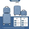 2Piece Luggage Sets ABS Lightweight Suitcase , Spinner Wheels, (20/14) - 3 of 4