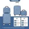 2Piece Luggage Sets ABS Lightweight Suitcase , Spinner Wheels, (20/14) - image 3 of 4