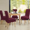 PiccoCasa Ruffled Skirt Spandex Stretch Washable Dining Chair Cover Set 1 Pc - 2 of 3