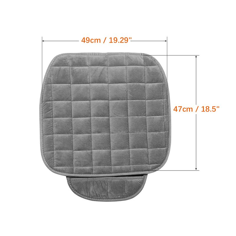 Unique Bargains Car Front Seat Cover Breathable Plush Pad Mat Chair Cushion Universal, 2 of 4