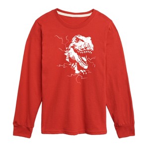 Boys' - Instant Message - Dinosaur Long Sleeve Graphic T-Shirt - 1 of 4