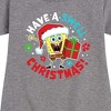 - SpongeBob SquarePants - Have A Swell Christmas Graphic Short Sleeve Fleece Dress - 2 of 4