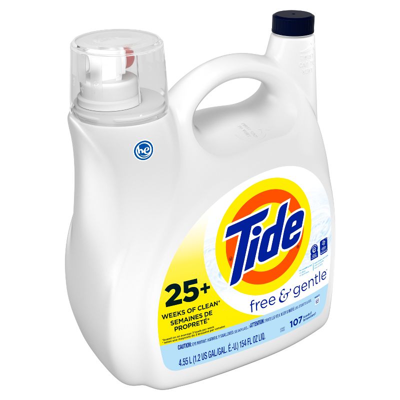 Tide High Efficiency Liquid Laundry Detergent - Free & Gentle, 4 of 12