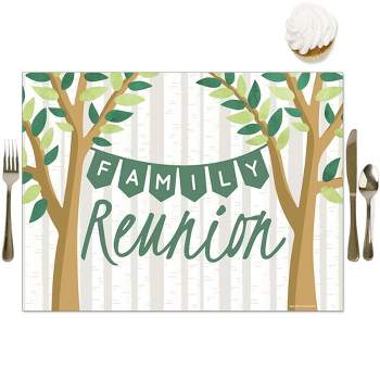 Big Dot of Happiness Family Tree Reunion - Party Table Decorations - Family Gathering Party Placemats - Set of 16
