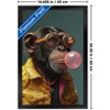 Trends International Ray Heere - Chimpanzee Blowing Bubble Framed Wall Poster Prints - 3 of 4