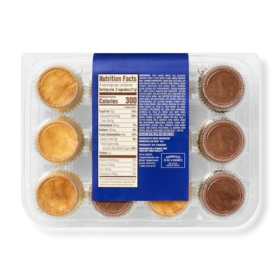 Patriotic Red, White & Blue Variety Mini Cupcakes - 10oz/12ct - Favorite Day™