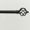 EXCLUSIVE HOME Torch 1" Curtain Rod and Coordinating Finial Set, Oil Rubbed Bronze, Adjustable 66"-120" - 3 of 3