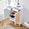 KTMBDW Rattan Shoe Cabinet, 4-Tier Shoe Rack Storage Organizer with 2 Drawers, Entryway Shoe Cabinet for Entrance Hallway - 4 of 4