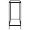 vidaXL Console Table Clear and Black Tempered Glass, Powder-Coated Steel - 4 of 4
