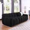 VASIP 87.4 length ,35.83" deepth ,human body structure for USA people, marshmallow sofa,boucle sofa ,3 seater, black BOUCLE - 2 of 4