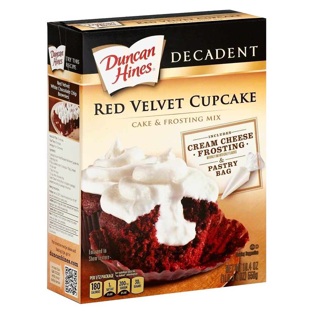 UPC 644209414703 product image for Duncan Hines Red Velvet Cupcake Cake & Frosting Mix 19.4 oz | upcitemdb.com