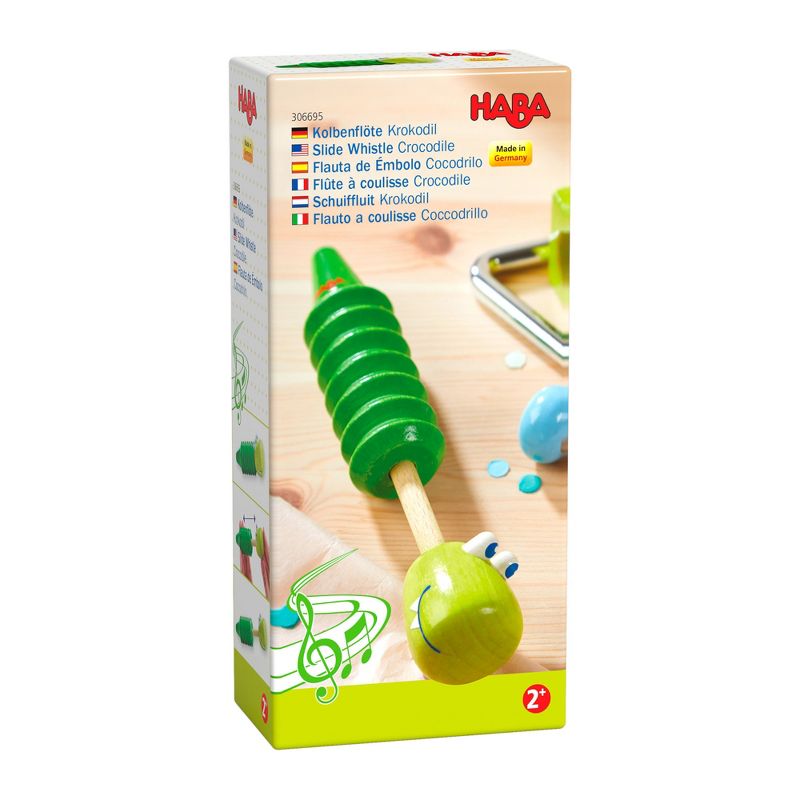 HABA Crocodile Slide Whistle - Wooden Musical Instrument for Ages 2+, 5 of 6