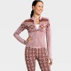 Women's Seamless Fair Isle Printed Full Zip Jacket - All In Motion™ - 3 of 4