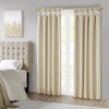 PAGED Curtains Twist Tab Lined Window Curtain Total Blackout Panel Privacy Assured for Bedroom, Living Room, L95, Champagne - 3 of 4