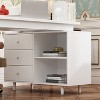 FUFU&GAGA Adjustable L-Shaped Home Office Desk with Large Storage Drawers - 2 of 4