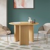 SpassWay 30"H Modern Wood Dining Table Versatile Kitchen Conference Gaming Table with Sturdy Tripod Base in Walnut/Black/Natural Wood - 3 of 4