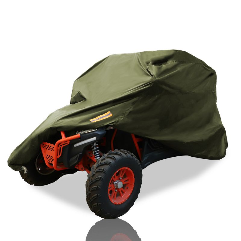 Unique Bargains UTV Cover Waterproof All Weather Protection Covers 210D 4-6 Seater Army Green, 2 of 6