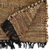 Saro Lifestyle Leather Striped Chindi Table Runner, 16"x72", Black - 2 of 3