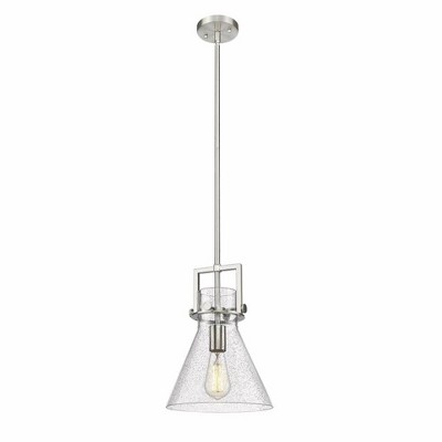Newton Cone - 1 Light Stem Hung Pendant In Industrial Style-13.63 Inches Tall and 10 Inches Wide