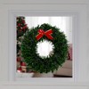 Northlight 17-Inch Pre-Lit Green Tinsel Artificial Christmas Wreath with Bow - Clear LED Lights - 2 of 4