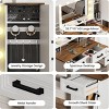 GlasFlength Vanity Tables Farmhouse Vanity with Mirror Hidden Jewelry Cabinet Elegant Design for Living Room, White, 43.3"*15.75"*53.07" - 4 of 4