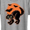 Women's - Instant Message - Vintage Paper Cat Halloween Short Sleeve Graphic T-Shirt - 2 of 4