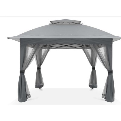 12x12 Pop Up Gazebo Outdoor Canopy Shelter, Double Roof Patio Gazebo Portable Sun Shelter Outdoor Canopy Tent for Lawn, Garden, Backyard