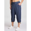 RBX Active Women's Cargo Style Capri Pants, Quick Drying Adjustable Leg Cropped Jogger Pant for Casual Wear, Hiking, Workouts - 3 of 4