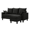 miBasics Dancesky Transitional L Shaped Reversible Sofa Sectional Black: Upholstered with Foam, Wood Frame - 4 of 4