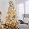 NAYSAYE Party Decoration and Accessories Set of 12 Glass Christmas Ball Hanging Ornament for Holiday Celebration, White, 2.8"*3"*0.11" - 3 of 4