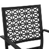 ADILE Heavy-Duty Metal Outdoor Patio Dining Chairs Set of 2, Black - 3 of 4