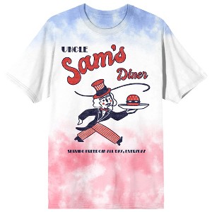 Uncle Sam’s Diner Adult Americana Wash Crew Neck Short Sleeve T-shirt - 1 of 4