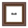 PosterPalooza | Square Traditional Brown Picture Frame - UV Acrylic, Foam Board Backing, Hanging Hardware - 2 of 4