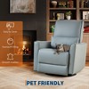 Swivel Rocking Recliner Chair, Lumbar Support & Padded Armrest, Comfortable Rocker Recliner, for Living Room, Bedroom - 3 of 4