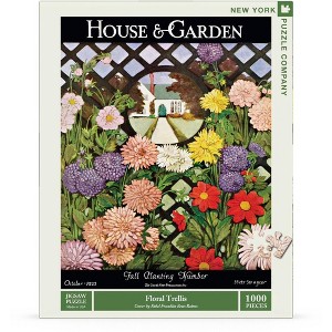 New York Puzzle Company Floral Trellis 1000 Piece Puzzle - 1 of 4