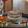 NAYSAYE Glass Mercury Pumpkin Ornament Holiday Decor for Fall Harvest Festival Thanksgiving Tabletop Display, Silver, 8"*8"*7.5" - 2 of 4