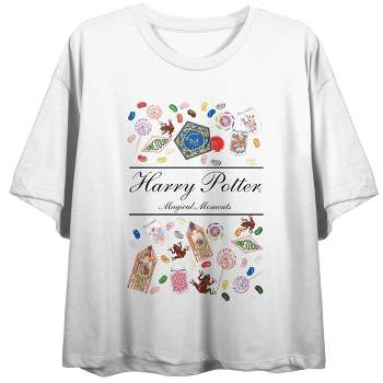 White : Boyfriend Potter Crop Harry Juniors Target Hufflepuff Traits T-shirt