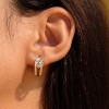Cubic Zirconia Huggie Earrings 14k Gold Plated Tiny Earrings Small Huggie Hoop Earrings Simple Lightweight Hoops Gift for Women - 2 of 4