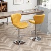 DOMETOUR Adjustable Swivel Barstools with Upholstered Set of 2 - 2 of 4