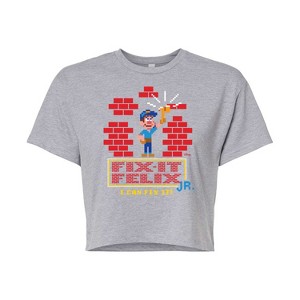 Women's - Disney - I Can Fix It Felix Cropped Graphic T-Shirt - 1 of 4