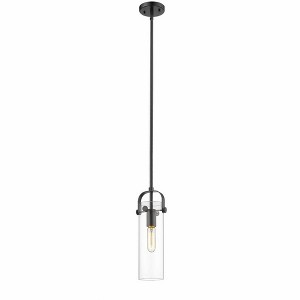 Pilaster II Cylinder - 1 Light Stem Hung Pendant In Industrial Style-14.5 Inches Tall and 5 Inches Wide - 1 of 1